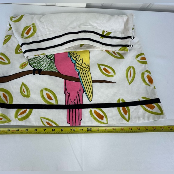 Anthropologie Edme‎ & Esyllte white cotton parrot pencil skirt SIZE 4 - Picture 8 of 11